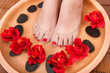 Female Feet Getting Aroma Therapy