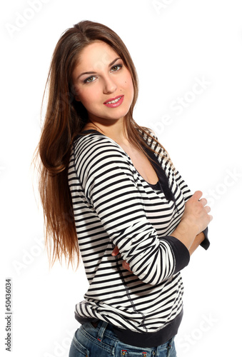 Photo: Beautiful young woman with long hair Beautiful young woman with long hair