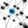 3D-Illustration / 3D-Grafik: Social Media und Netzwerk