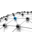 Netzwerk und Internet - 3D Illustration / 3D Visualisierung