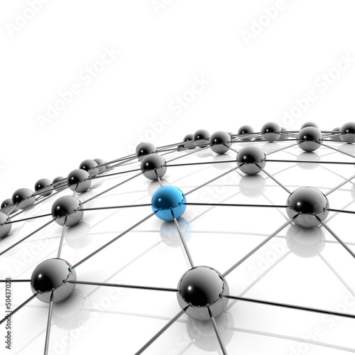 Illustration: Netzwerk und Internet - 3D Illustration / 3D Visualisierung Netzwerk und Internet - 3D Illustration / 3D Visualisierung