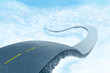 Road over the clouds