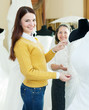  happy women chooses bridal gown