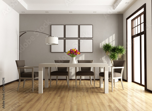Illustration: Contemporary dining room Contemporary dining room