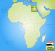Übersichtskarte von Ägypten mit Landesflagge
