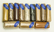 Turkish spices wrapped in plastic and labelled