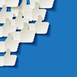 Like Papier Weiss Blau Icon Ecke