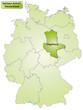 Landkarte von Deutschland und Sachsen-Anhalt