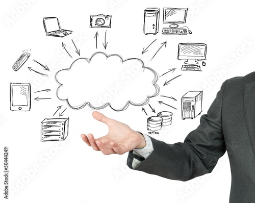 Photo: Virtual cloud network concept Virtual cloud network concept
