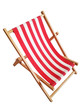 Beach chair isolated on white