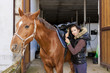 equestrian with her horse