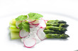 Photo: green asparagus with radish salad green asparagus with radish salad