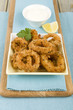 Salt & Pepper Calamari - Fried breaded squid rings & garlic mayo