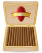 cigars in a box vector illustration