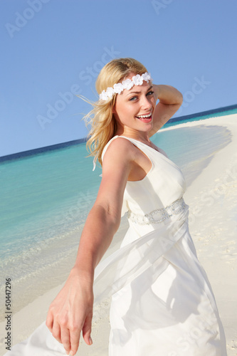 Photo: Bride At Beautiful Beach Wedding Bride At Beautiful Beach Wedding