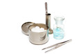 A set of dressing often used supplies in a medical for cleaning