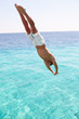 Man Diving Into Sea