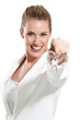 business woman with keys of an apartment