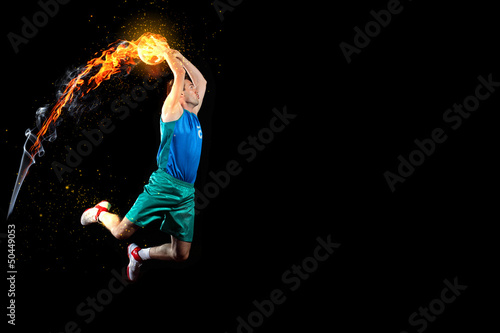 Photo: Basketball player with a ball Basketball player with a ball