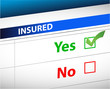 insurance checklist selection over