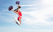 Young female cheerleader