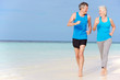 Photo: Senior Couple Running On Beautiful Beach Senior Couple Running On Beautiful Beach