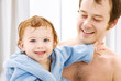 Photo: baby boy in father hands baby boy in father hands