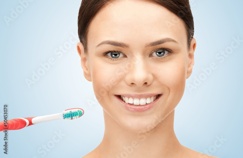 Photo: beautiful woman with toothbrush beautiful woman with toothbrush