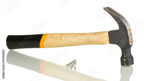Photo: Hammer isolated on white Hammer isolated on white
