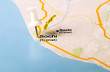 Photo: Thumbtack in the world map Thumbtack in the world map