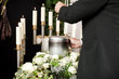 Grief - urn Funeral and cemetery
