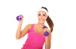 Girl with weights