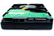 Hard disk drive on white background