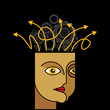 Thoughts and options - vector illustration of head with arrows