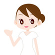 白いワンピースを着た綺麗な女性