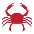 Vector image of an crab on white background