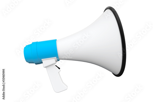 Illustration: Blue Retro megaphone Blue Retro megaphone