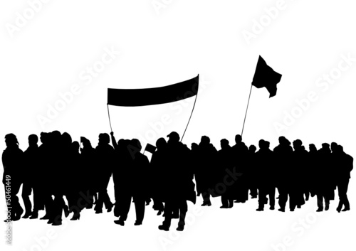 Vector: Group and banner Group and banner