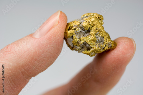 Photo: Nevada USA Gold / Quartz Nugget Nevada USA Gold / Quartz Nugget