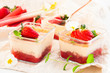 Rhubarb and strawberry dessert