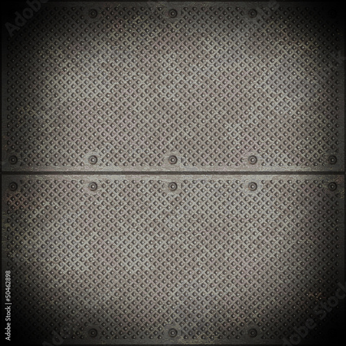 Illustration: The abstract metal surface darkened at the edges The abstract metal surface darkened at the edges