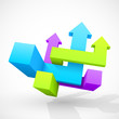 Vector: Abstract geometric arrows 3D Abstract geometric arrows 3D
