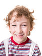 curly boy face in close-up