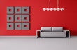 Modern interior with sofa 3d render