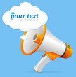 Vector megaphone speech templates for text