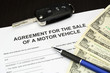 Sale of motor vehicle document form