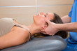 Foto: facial reflexology doctor hands in woman face facial reflexology doctor hands in woman face