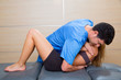  Osteopathy dorsal spine manipulation doctor to woman