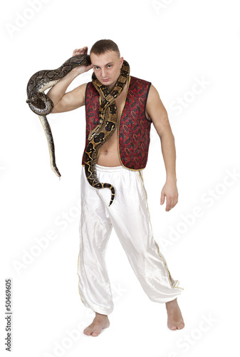 Photo: Man with snakes Man with snakes