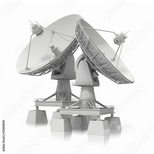 Illustration: Satellite dish. Communiation. Satellite dish. Communiation.